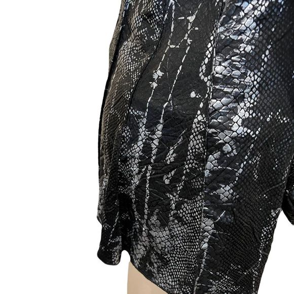 Frank Lyman size 10 dress - snakeskin - ruffled collar / stunning formal event - Picture 5 of 6